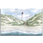 Preview: Leinwand 40 x 30 cm Keilrahmen Canvas-Leinen Leuchtturm Lyngvig in der Düne - DK58